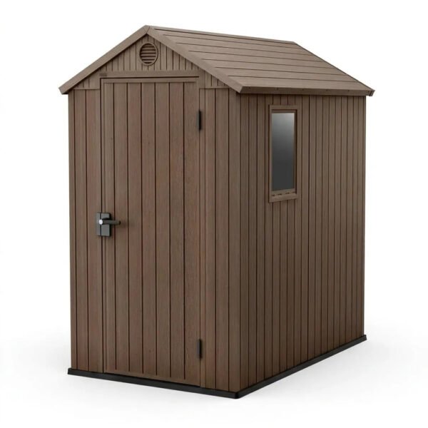 Keter 4x6 Darwin Heavy Duty Plastic Garden Shed Brown