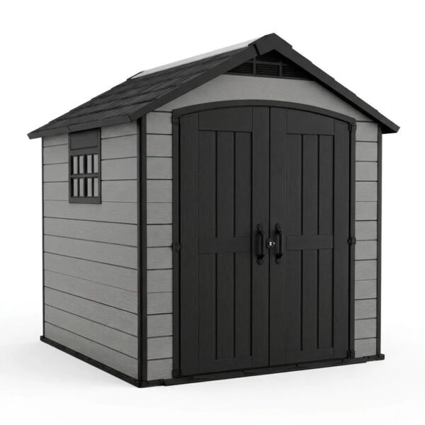 Keter 7.5'x11' Premier Heavy Duty Plastic Shed Grey