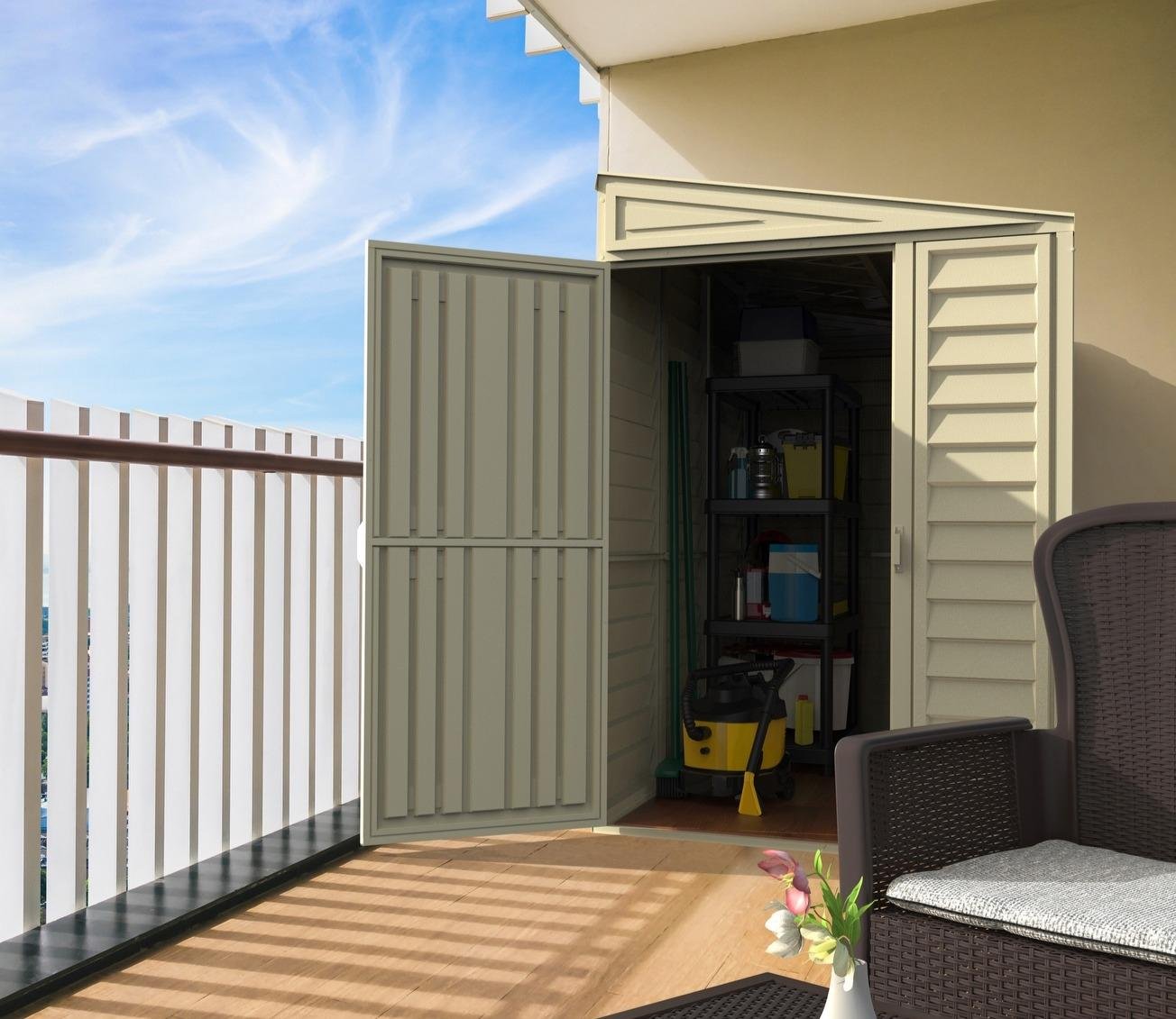 Duramax 4 x 8 ft Lean To Sidemate Plastic Shed - Image 4