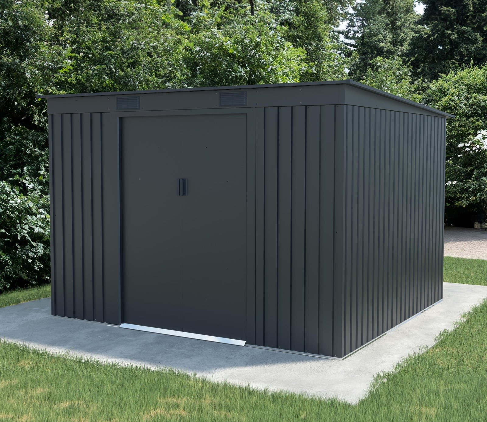 Lotus Sheds Adonis 9 x 8 ft Pent Metal Shed - Image 2