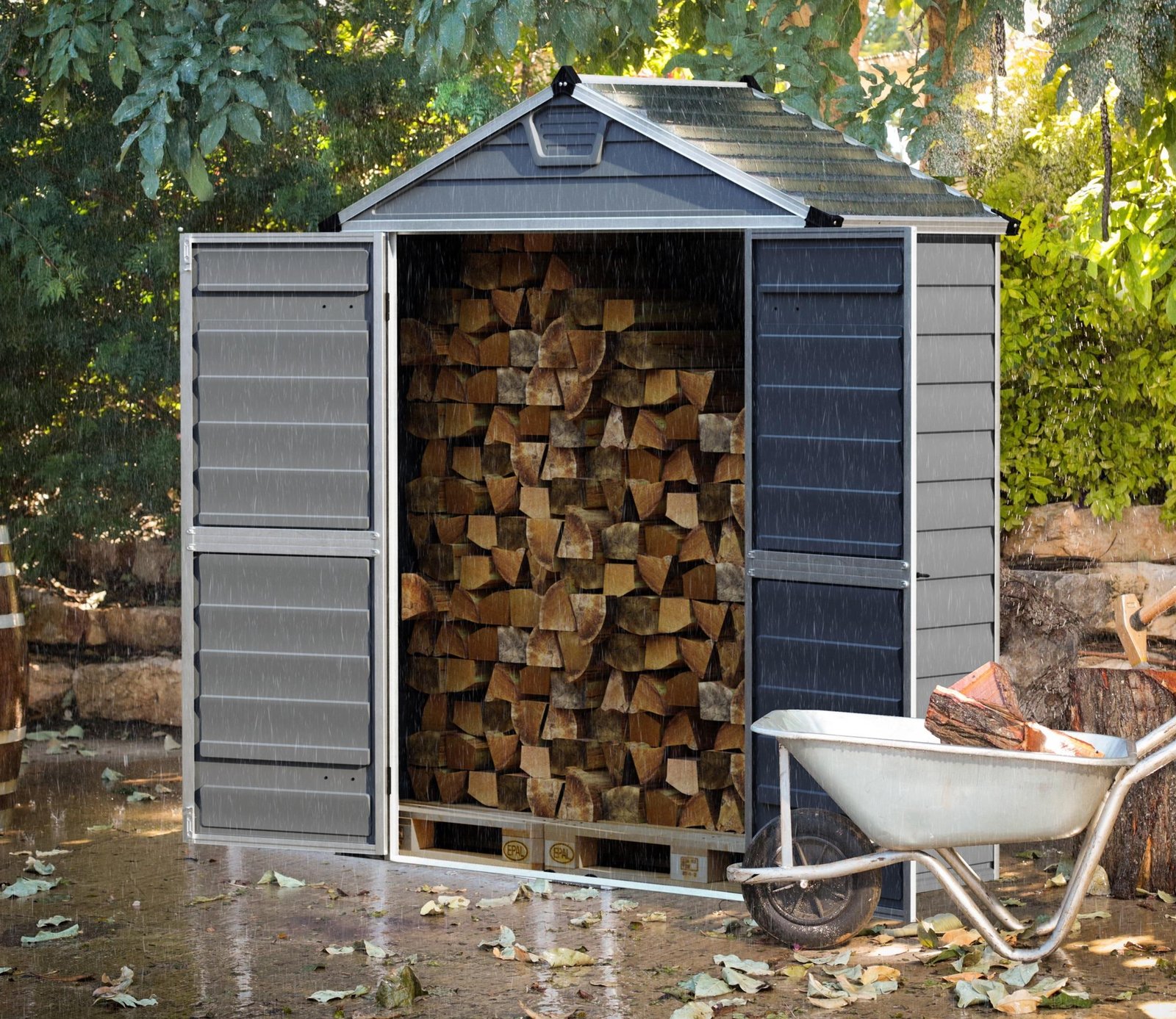 Palram Canopia 6 x 3 ft Skylight Anthracite Polycarbonate Shed - Image 3