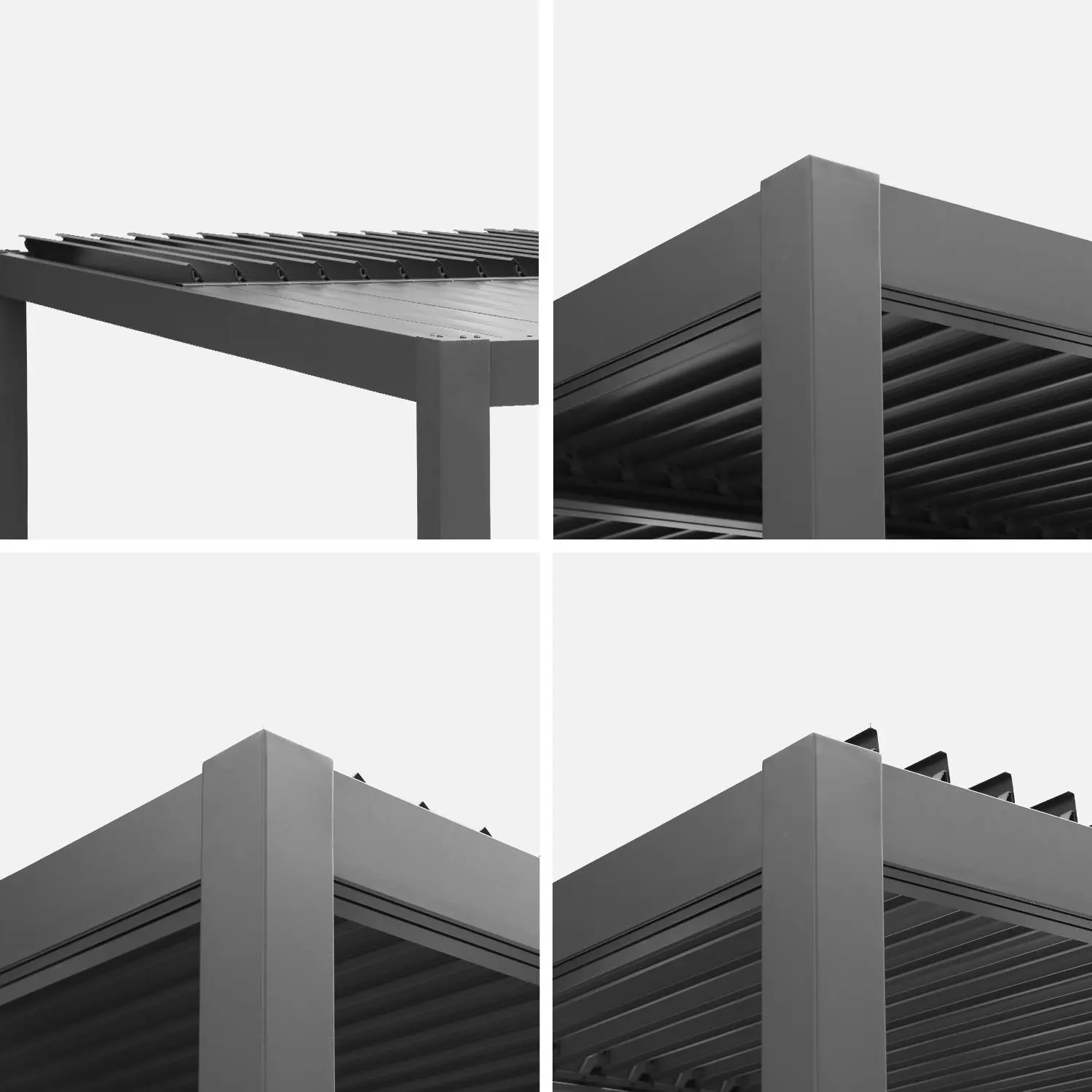 Palace 4x3m Louvered Pergola - Aluminium & Steel - Image 6