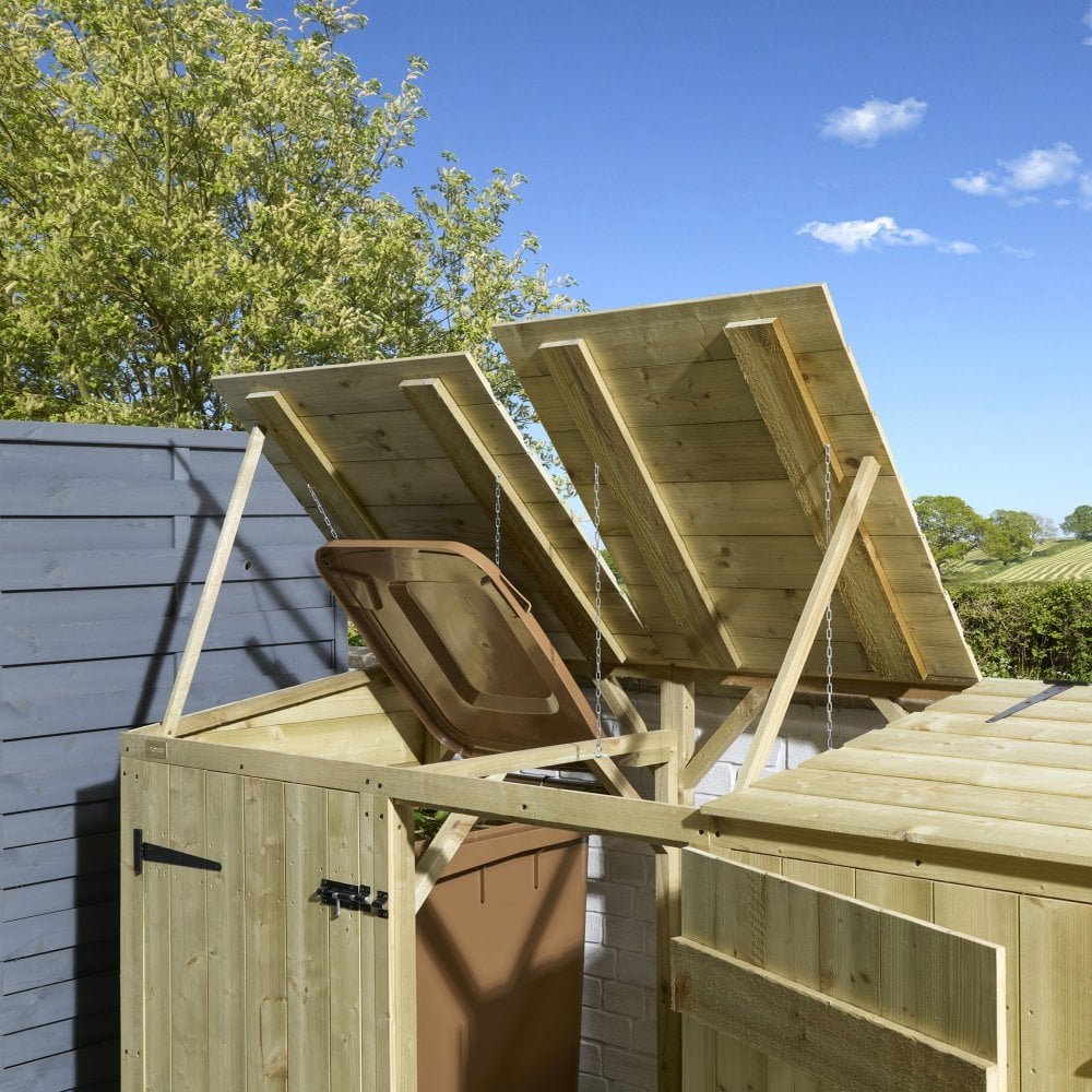 Premier Shiplap Triple Bin Store - Image 3