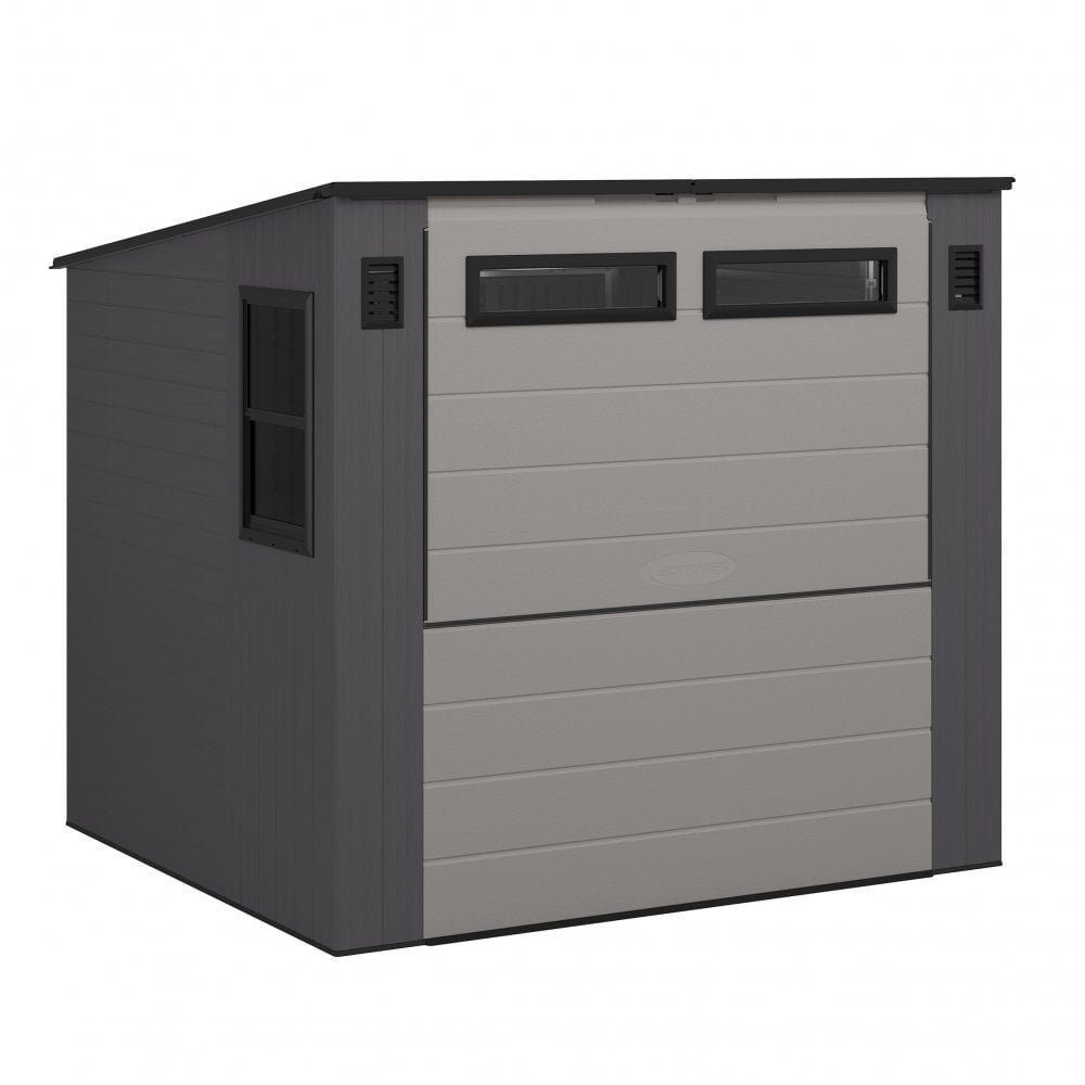 Suncast Cabana Entertainment Shed & Bar 8' x 7' - Cool Grey - Image 2
